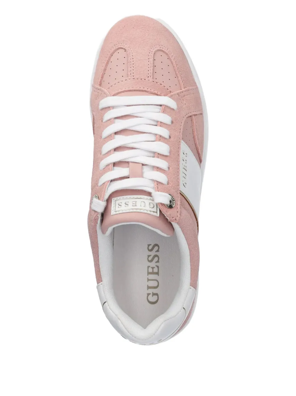 GUESS USA Jrone suede panelled sneakers Pink