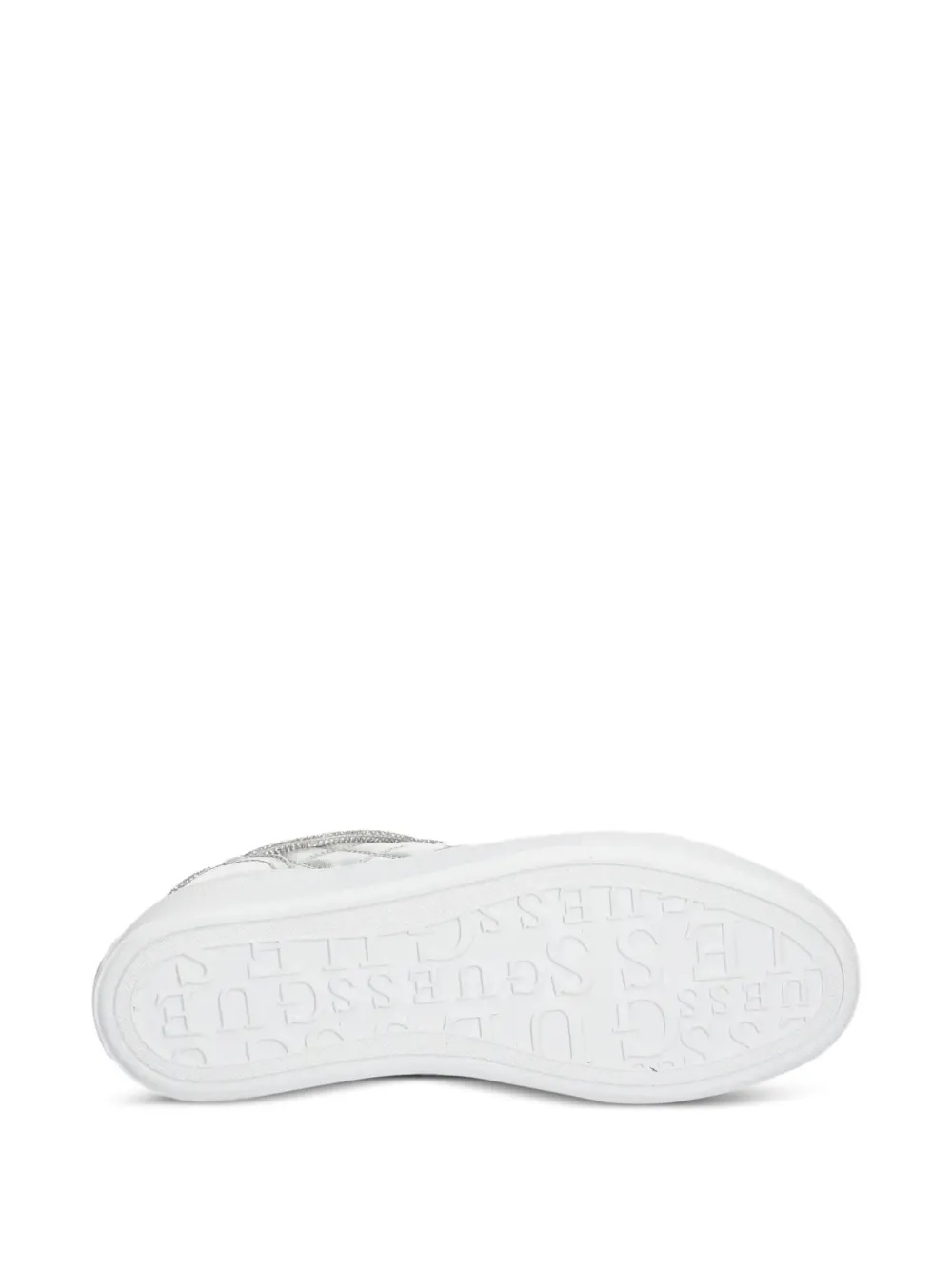 GUESS USA Gewatteerde metallic sneakers Zilver