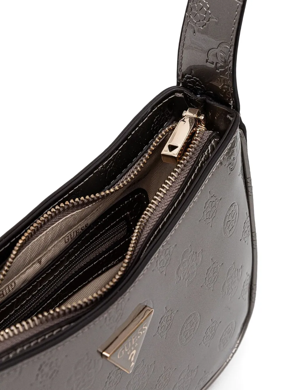 GUESS USA Schoudertas met monogram Grijs