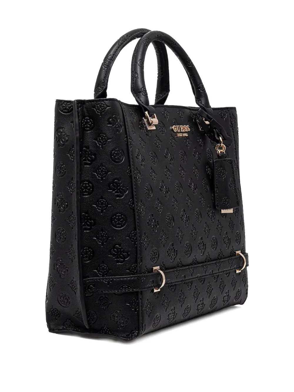 GUESS USA Shopper met logo-reliëf - Zwart