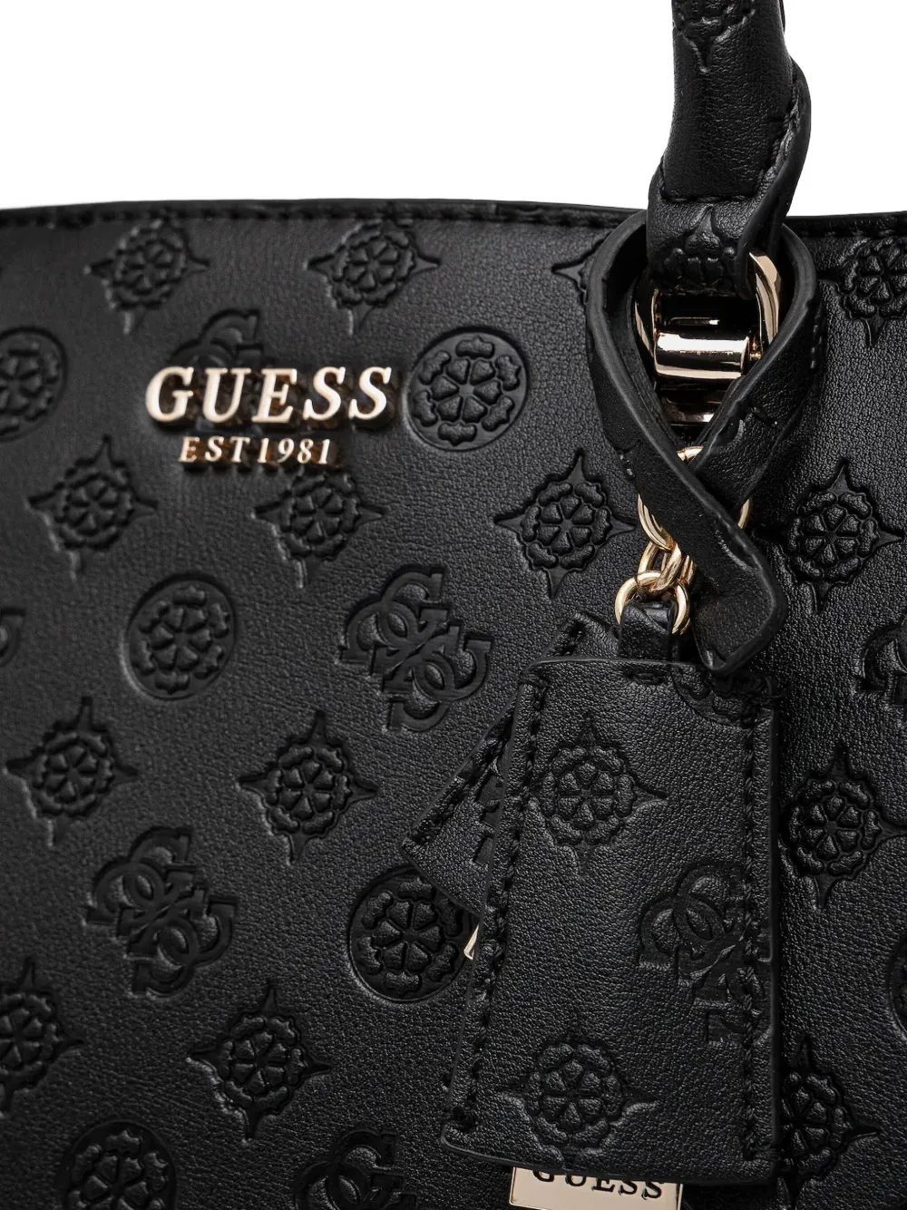 GUESS USA Shopper met logo-reliëf Zwart
