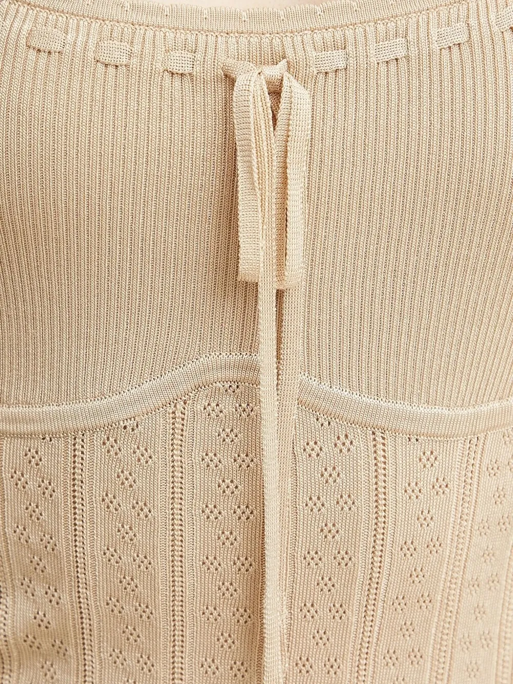 GUESS USA Geribbelde jurk Beige