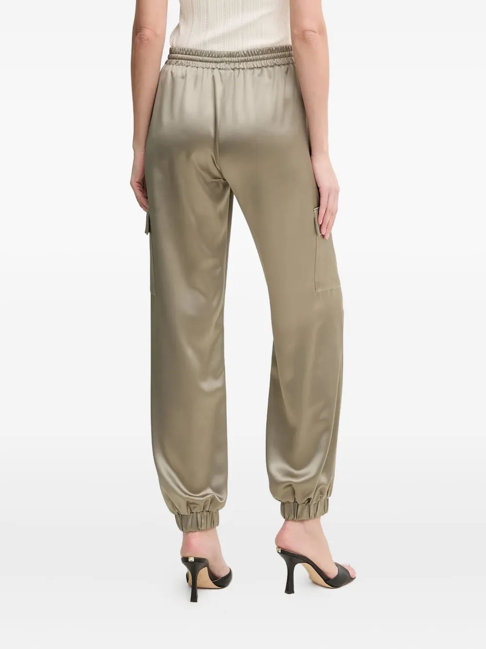 GUESS USA Satijnen cargo broek - Groen