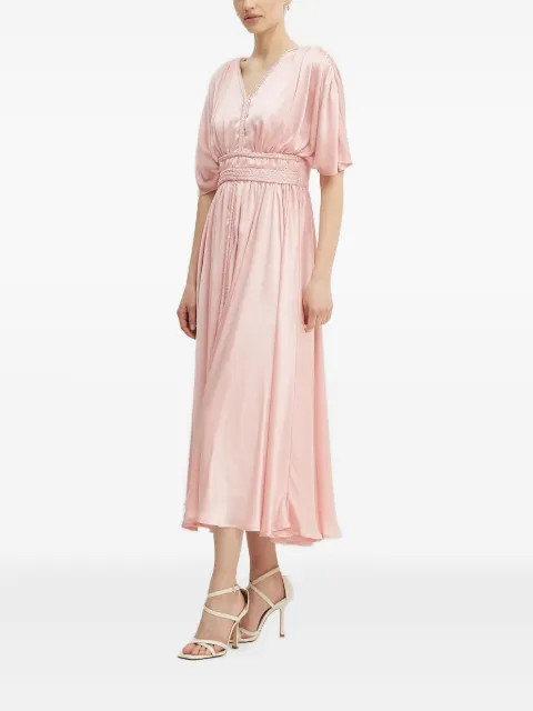 GUESS USA braided-waist V-neck dress