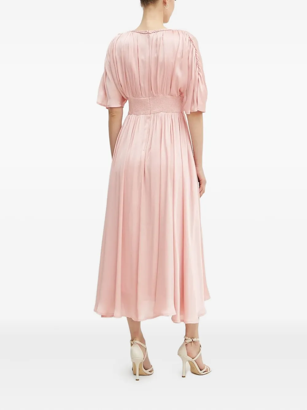GUESS USA braided-waist V-neck dress Roze