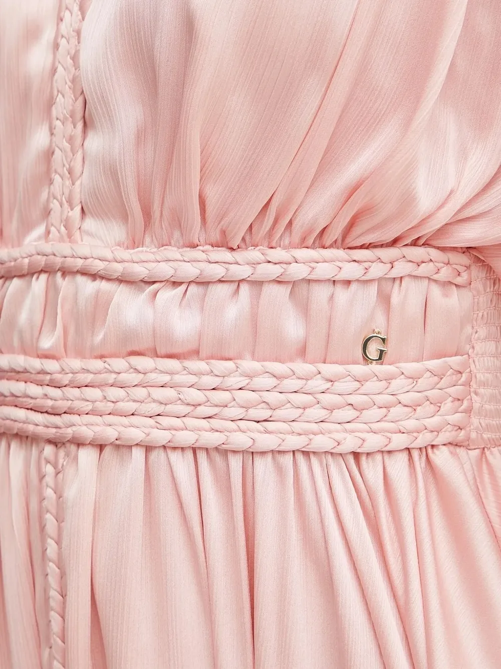 GUESS USA braided-waist V-neck dress Roze