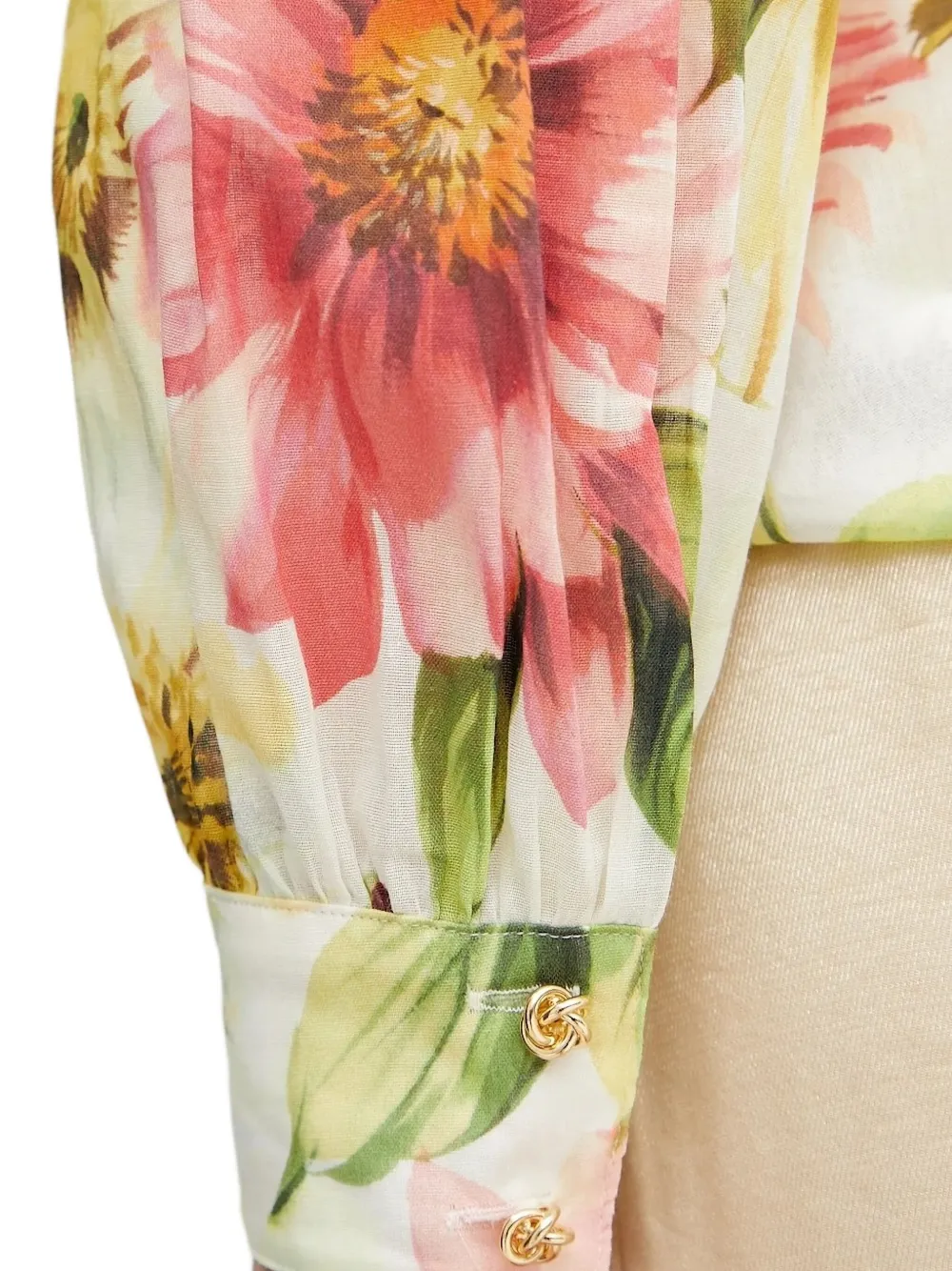 GUESS USA Blouse met bloemenprint Beige