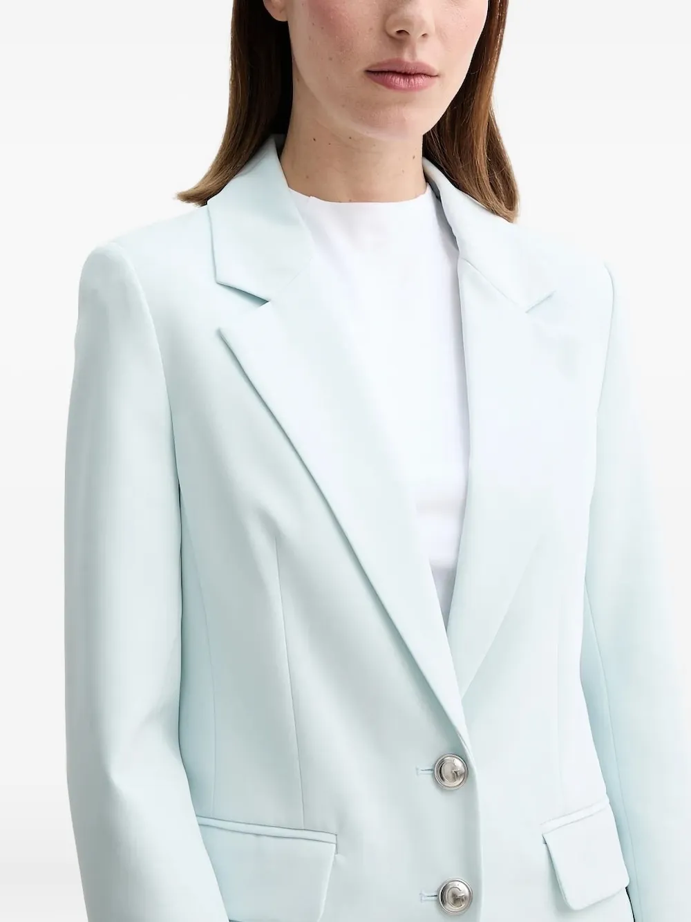 Guess Usa Notched-lapel Single-breasted Blazer In Blue