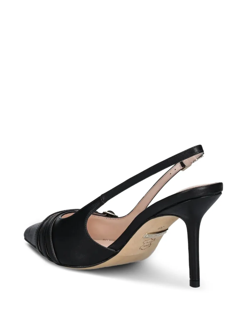 GUESS USA 90mm leather slingback pumps Black