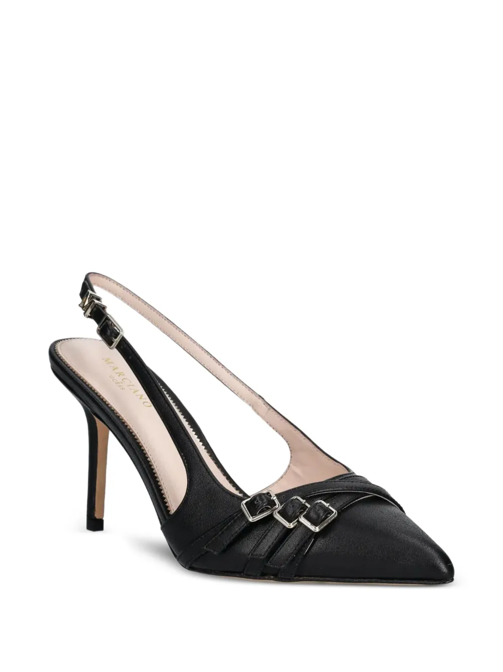 GUESS USA 90mm leather slingback pumps Black