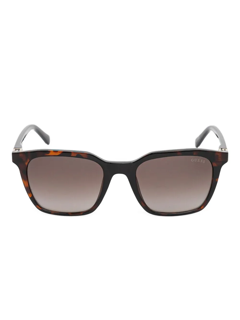GUESS EYEWEAR トータスシェル スクエアフレーム サングラス - ブラウン GUESS EYEWEAR トータスシェル スクエアフレーム サングラス - ブラウン