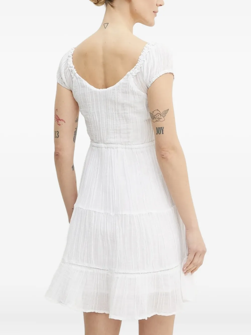 GUESS USA robe courte à volants superposés | blanc | Image 1