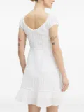 GUESS USA lace-insert tiered mini dress - White