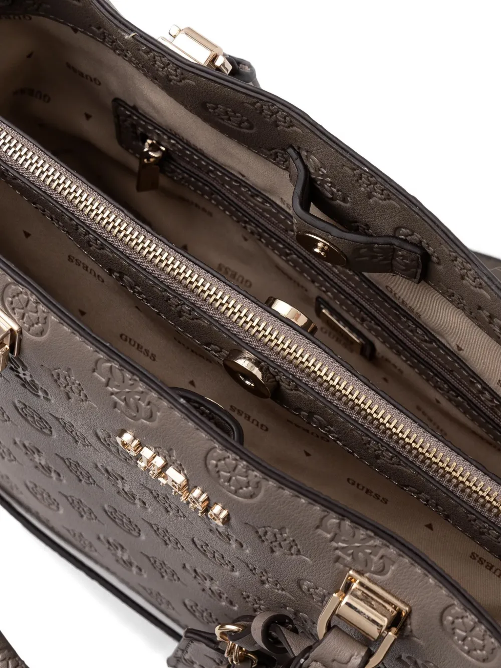 GUESS USA Shopper met logo-reliëf Grijs