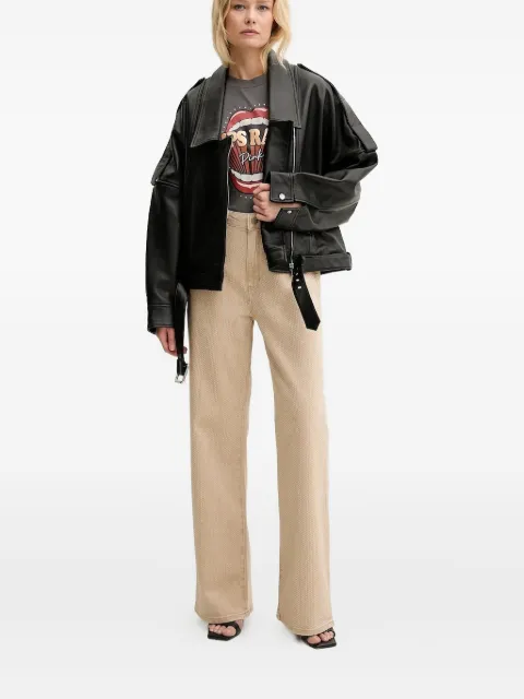 GUESS USA embellished straight-leg jeans
