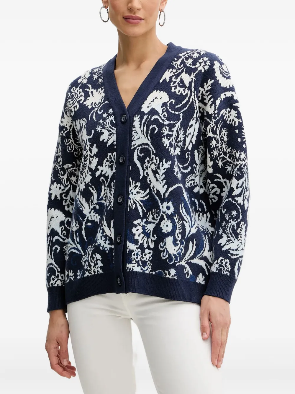 GUESS USA Melinda フローラル カーディガン - ブルー GUESS USA Melinda フローラル カーディガン - ブルー