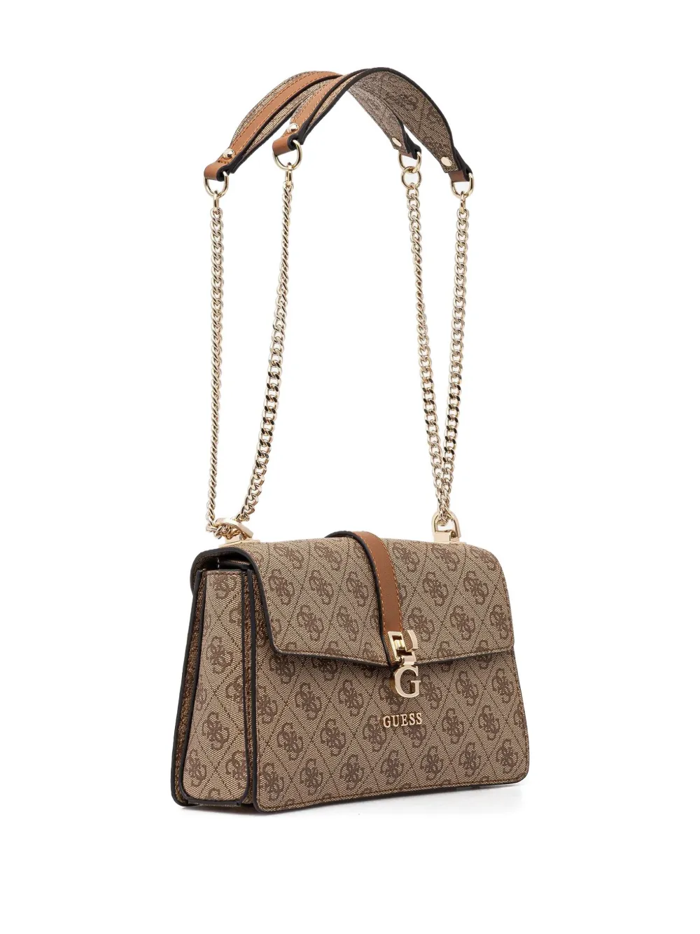 GUESS USA Schoudertas met monogram - Bruin