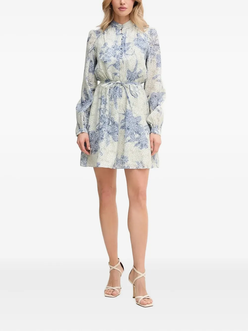 GUESS USA Abiti floral-print button-front mini dress - ニュートラル GUESS USA Abiti floral-print button-front mini dress - ニュートラル