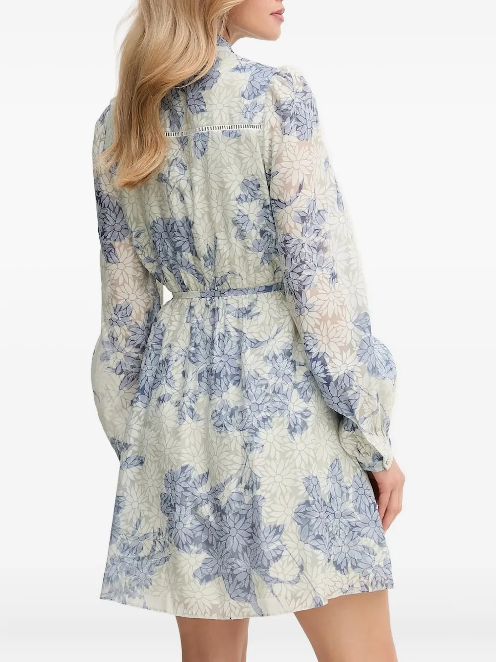 GUESS USA Abiti mini-jurk met bloemenprint en knopen - Beige