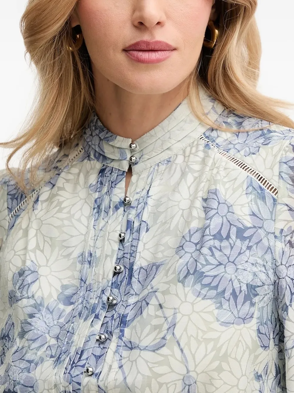 GUESS USA Abiti mini-jurk met bloemenprint en knopen Beige