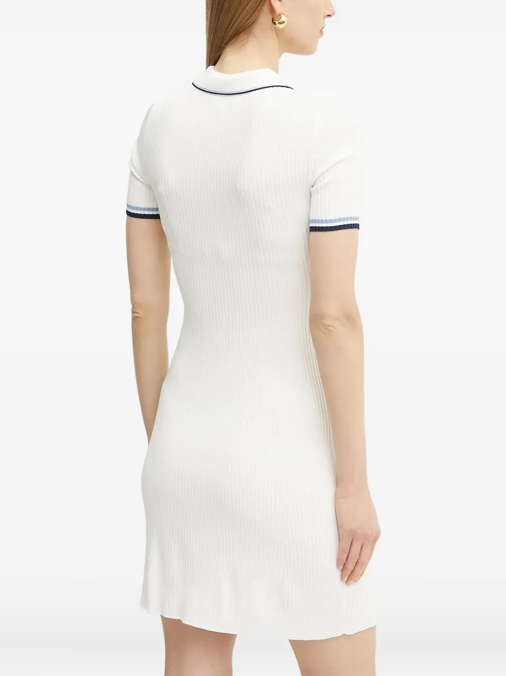 GUESS USA Geribbelde polojurk - Wit