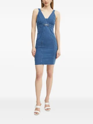 GUESS USA V-neck Denim Dress | Blue