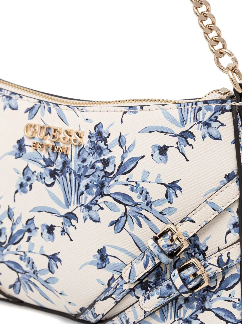 GUESS USA Schoudertas met bloemenprint Wit