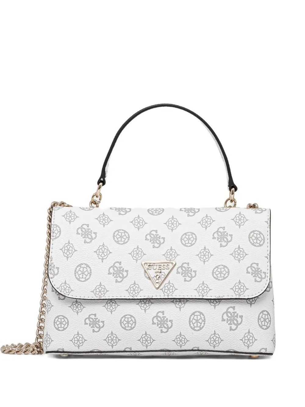 GUESS USA レザー ショルダーバッグ - ホワイト GUESS USA レザー ショルダーバッグ - ホワイト