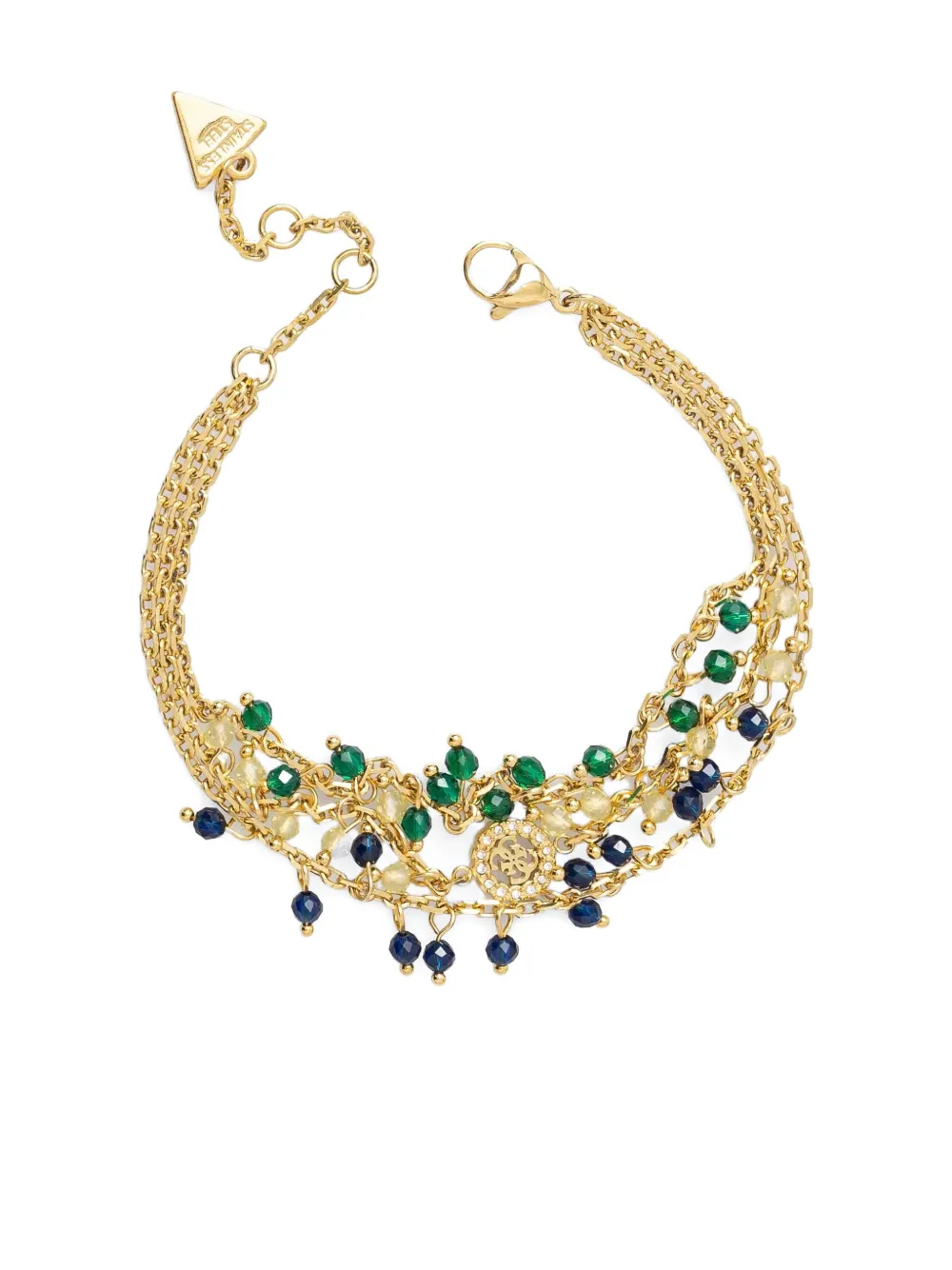 GUESS USA beaded multi-chain bracelet | Gold | Image 1