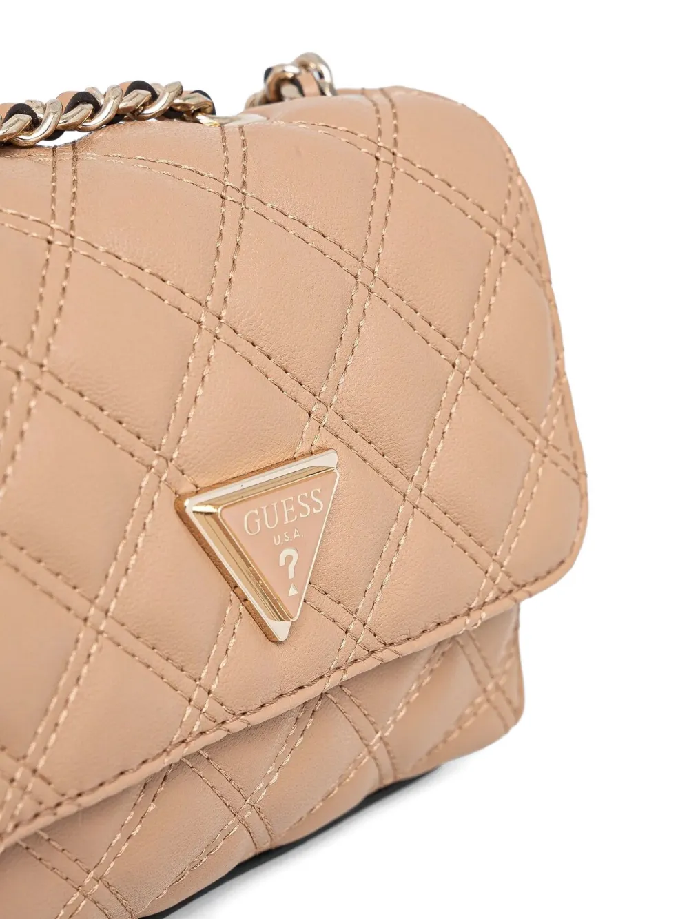 GUESS USA Gewatteerde crossbodytas Beige