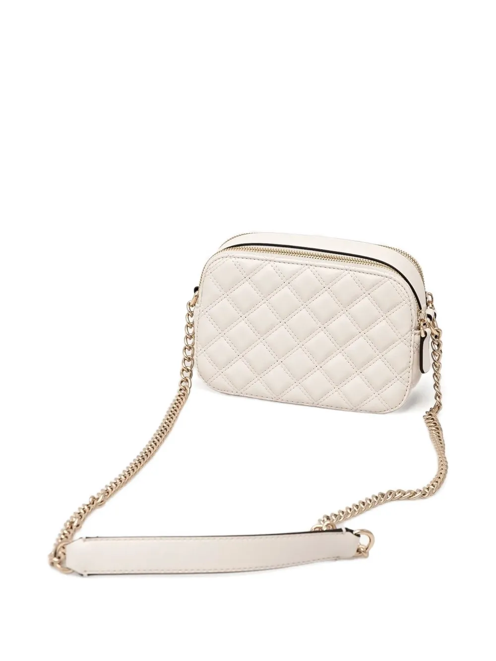 GUESS USA Giully gewatteerde crossbodytas met ketting Wit
