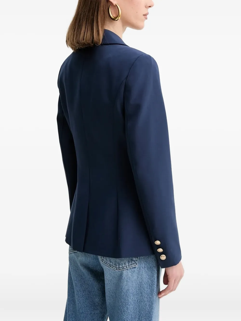 Guess Usa Embellished Notched-lapel Blazer In Blue