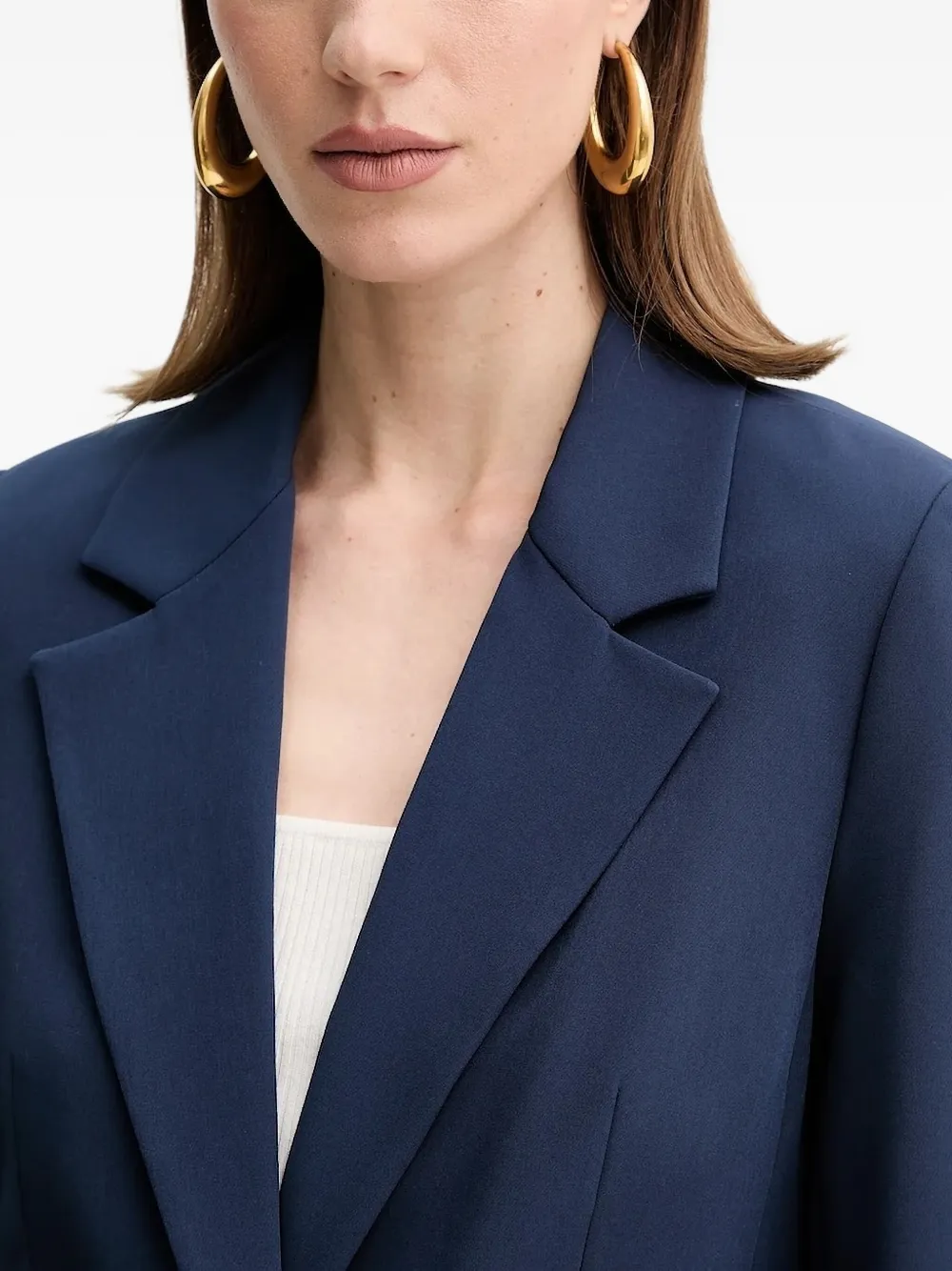 Guess Usa Embellished Notched-lapel Blazer In Blue