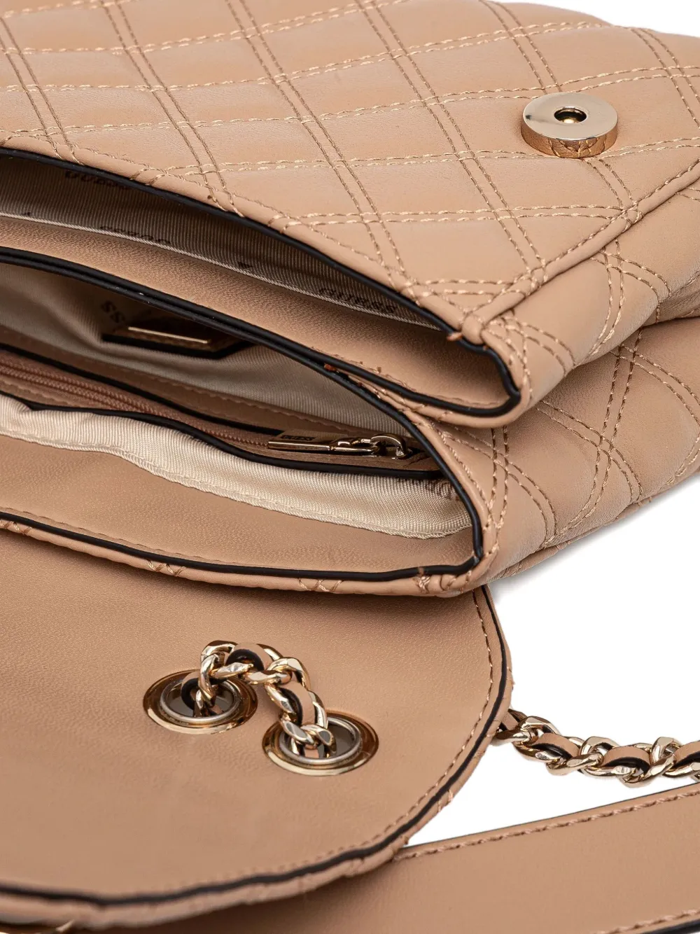 GUESS USA Gewatteerde crossbodytas Beige