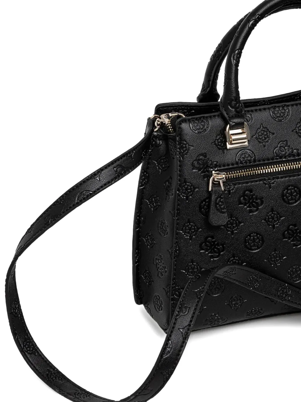 GUESS USA Handtas met monogram-reliëf Zwart