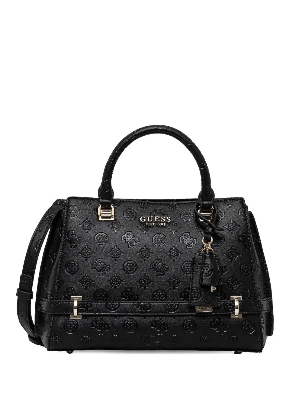 GUESS USA Zarela monogram-embossed tote bag | Black | Image 1