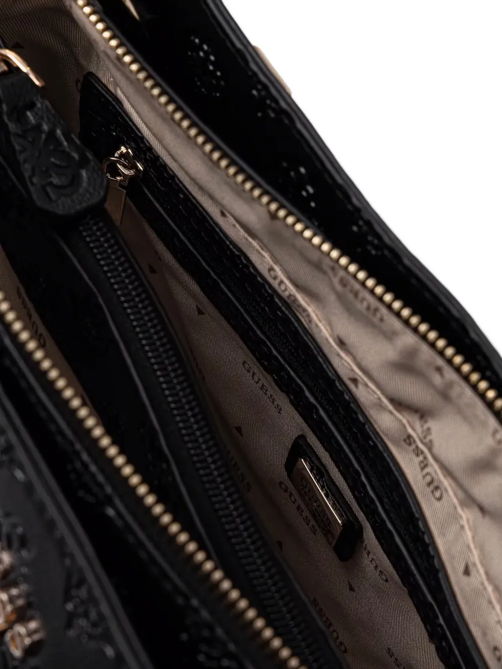 GUESS USA Handtas met monogram-reliëf Zwart