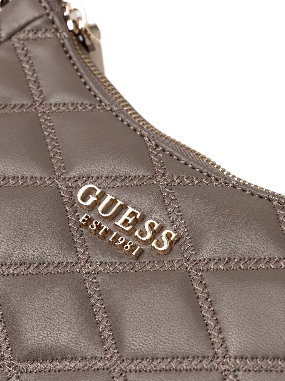 GUESS USA Gewatteerde schoudertas Beige