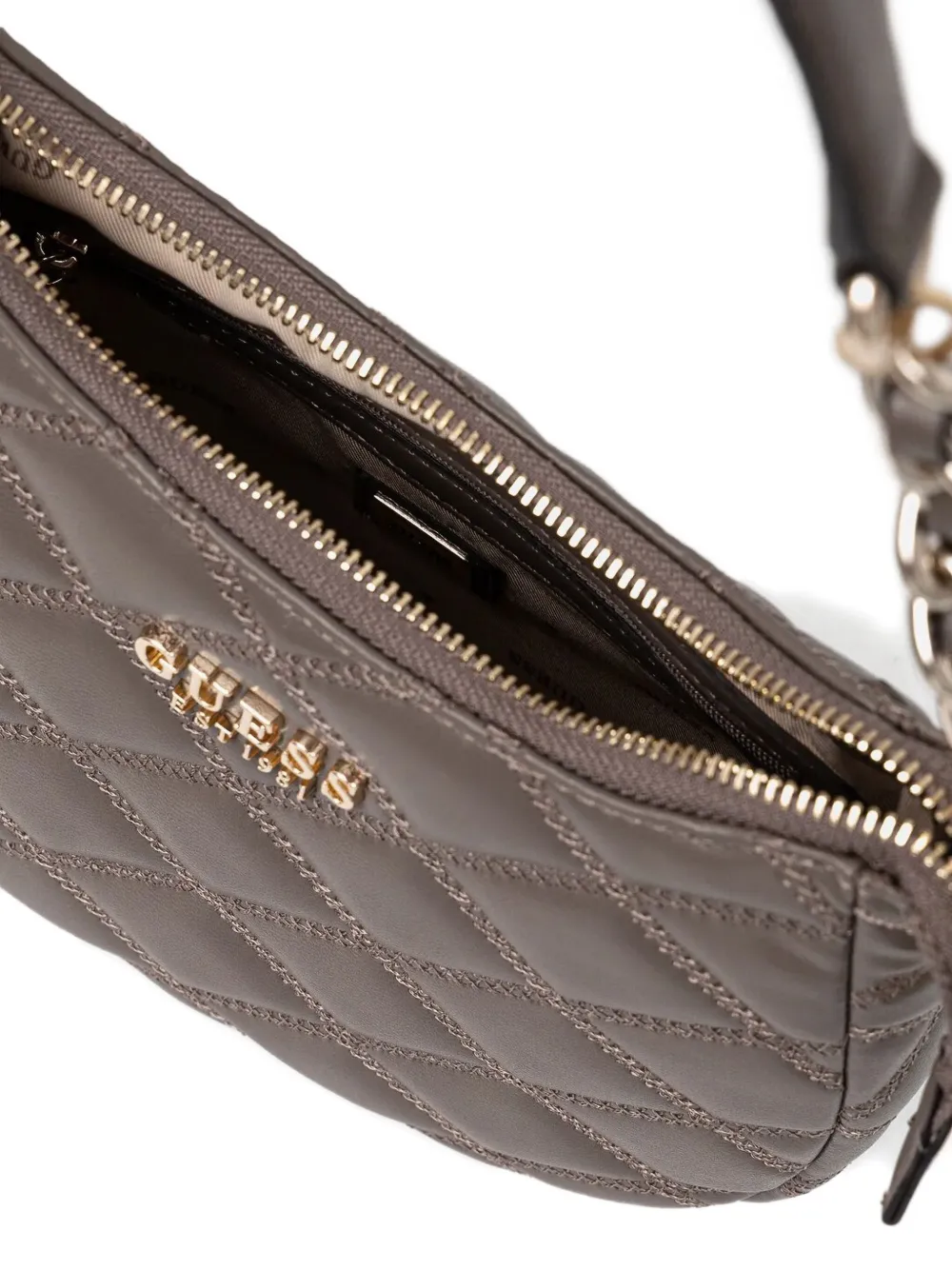 GUESS USA Gewatteerde schoudertas Beige