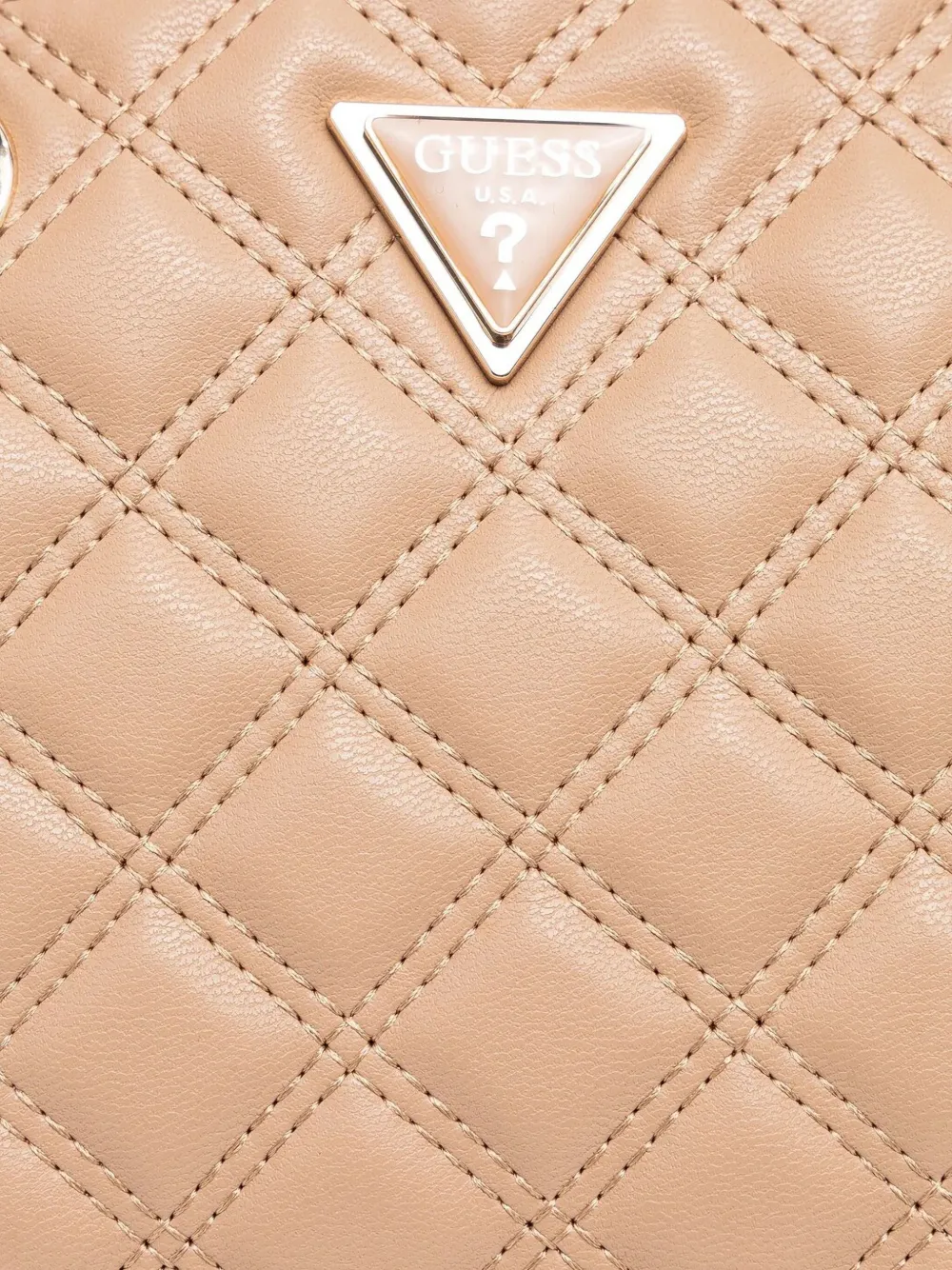 GUESS USA Gewatteerde mini-schoudertas Beige
