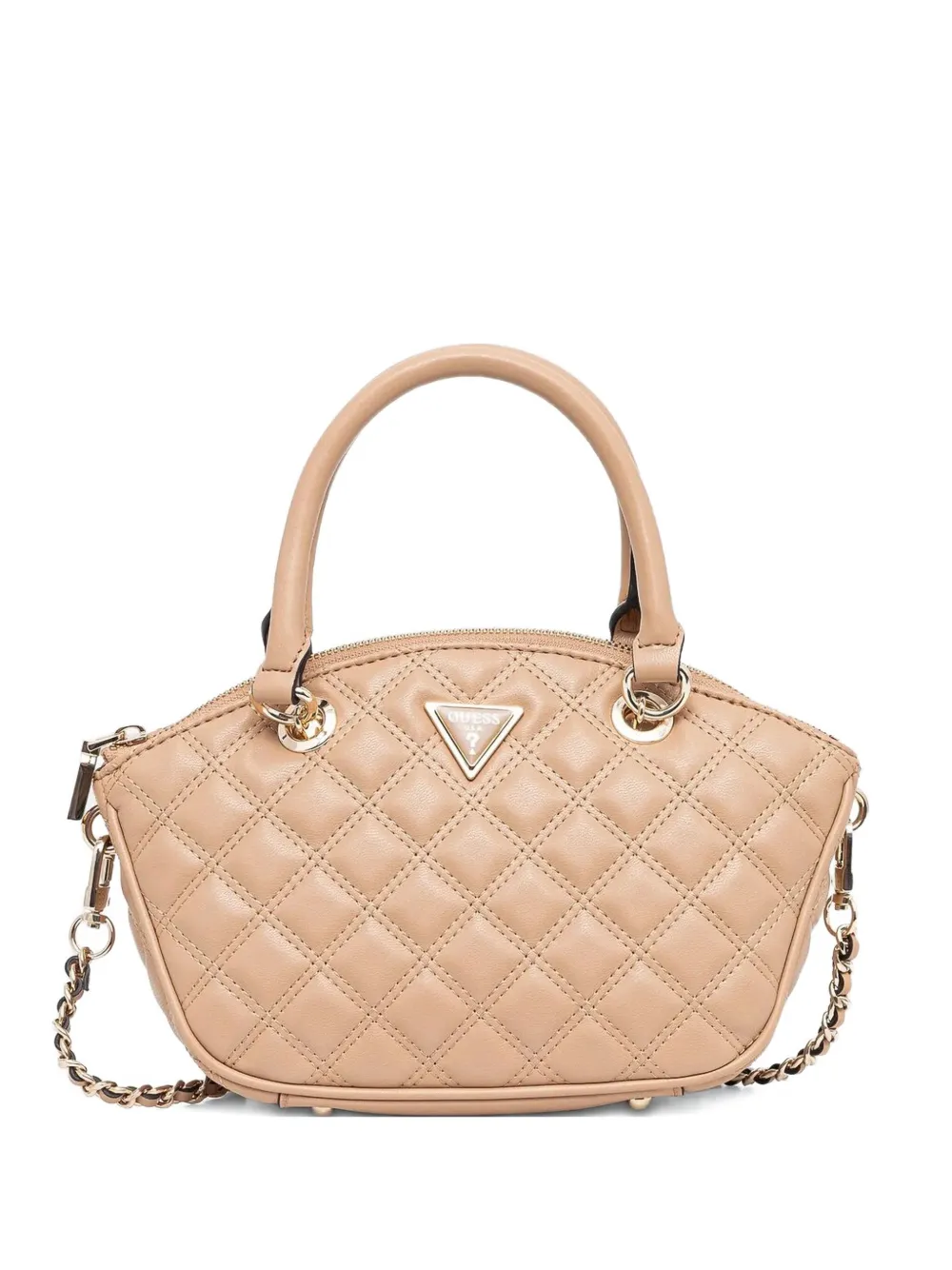 GUESS USA Gewatteerde mini-schoudertas Beige