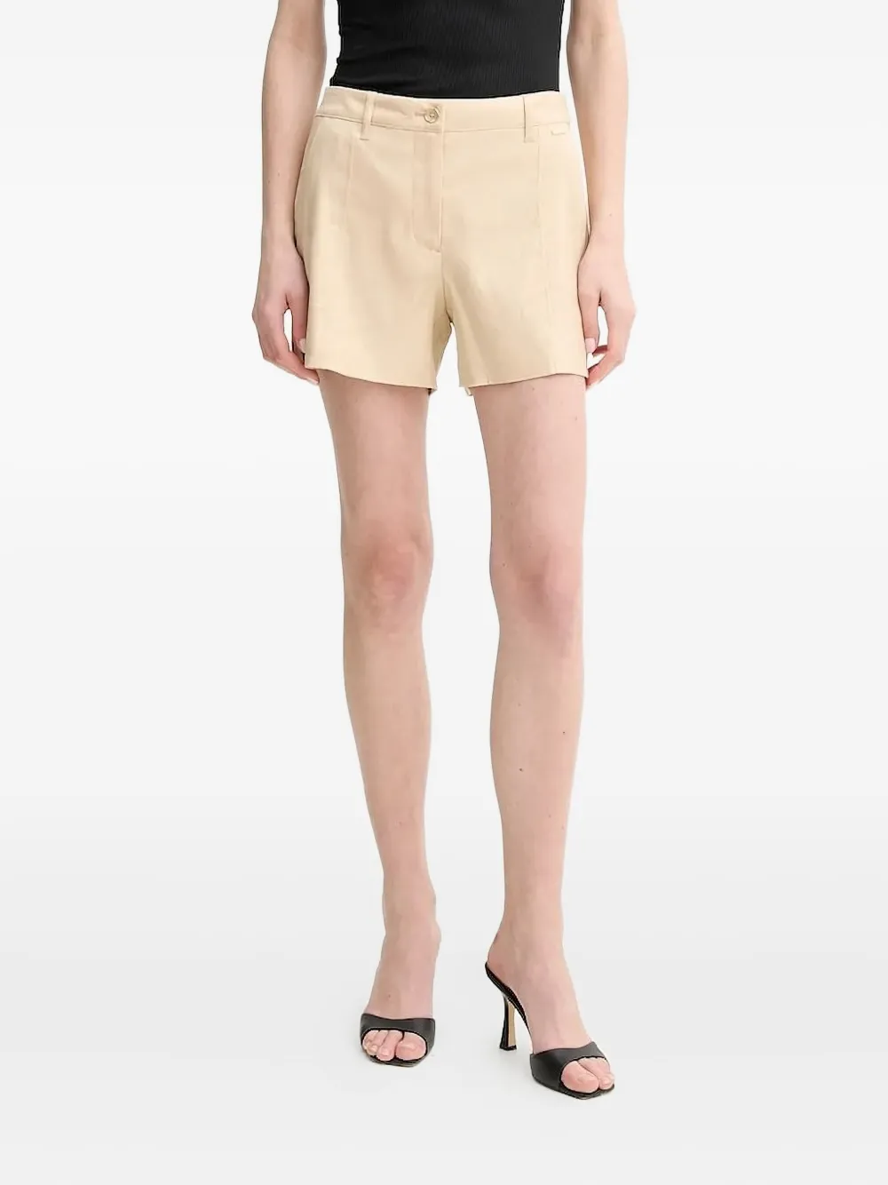 Guess Usa Flat-front Shorts In White