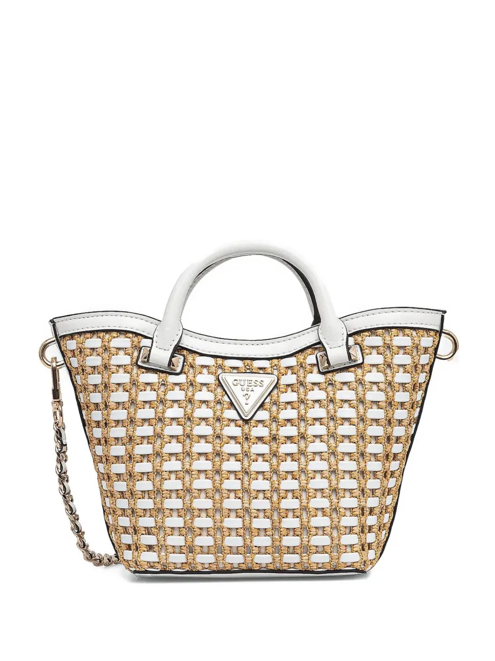 GUESS USA sac à main à design tressé | blanc | Image 1