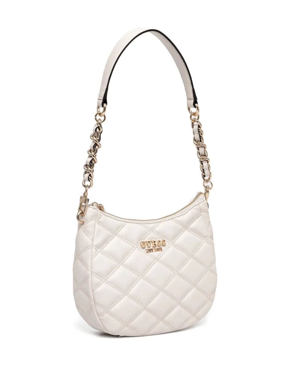 GUESS USA Gewatteerde schoudertas Beige
