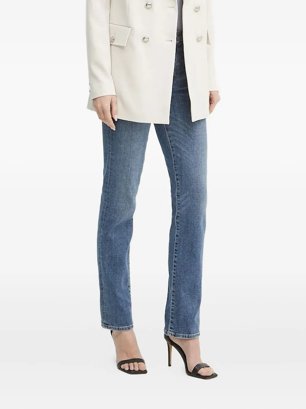 GUESS USA logo-patch straight-leg jeans | Blue | Image 1