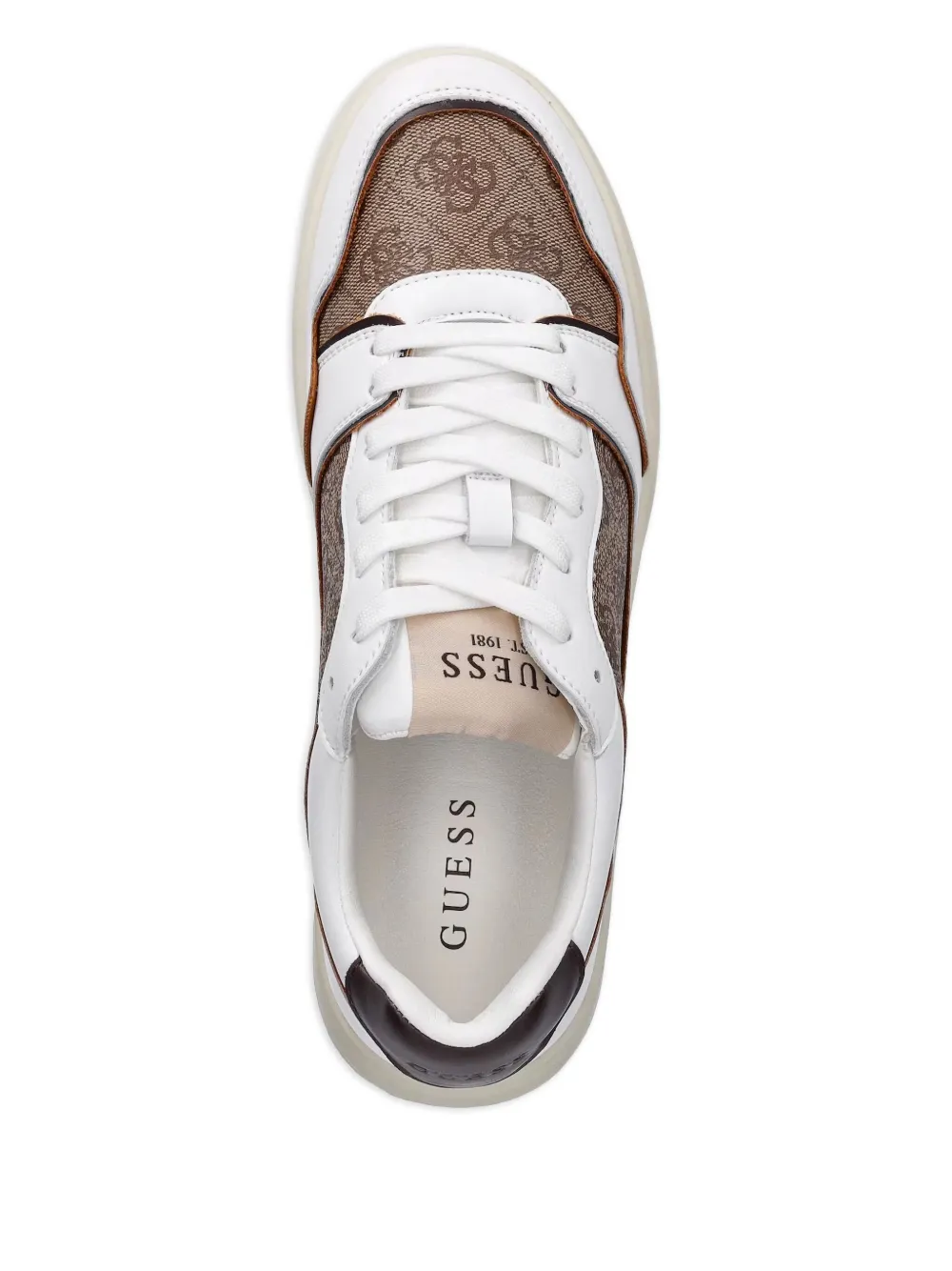 GUESS USA Sneakers met monogram-patroon Beige