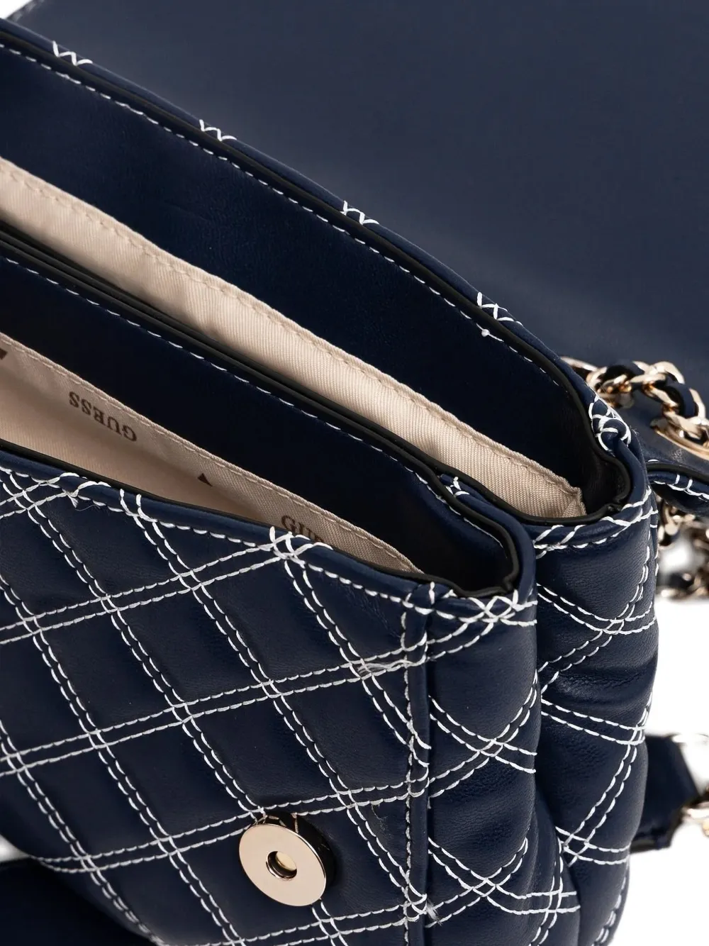 GUESS USA quilted shoulder bag Blauw