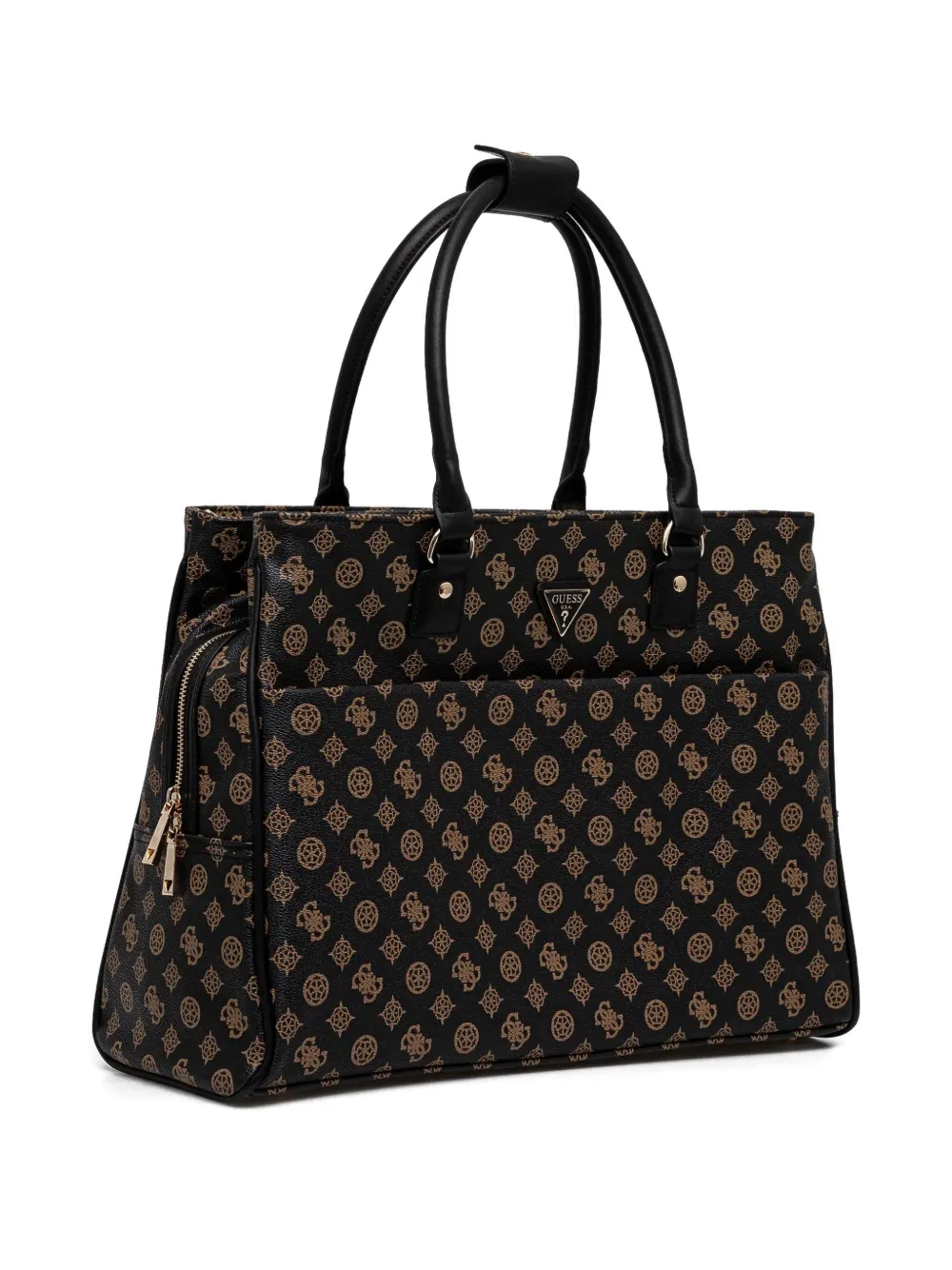 GUESS USA Shopper met 4G Peony-logo Bruin