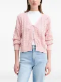GUESS USA tie-front open-knit cardigan - Pink
