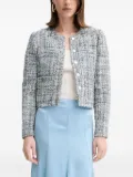 GUESS USA press-stud tweed jacket - Blue
